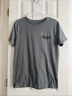 HUE Men's Gray Crewneck Logo Tee